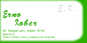 erno kober business card
